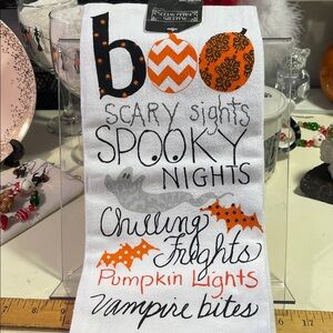 🐸 3/$12  Halloween 100% Cotton Kitchen Towel - 19” x 27”